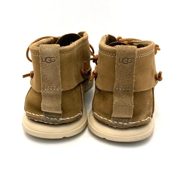 UGG Beach Moc Chukka Mens 10 EU 43 1101502 Lightweight Brown Leather Unlined - Picture 5 of 9